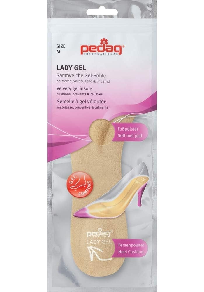 Pedag Lady Gel Ultra Thin Gel Insoles for High Heels & Pumps - Size Small (US 5-7 / EU 35-37) - Tan - Image 3